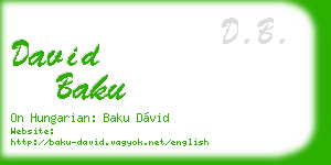 david baku business card
